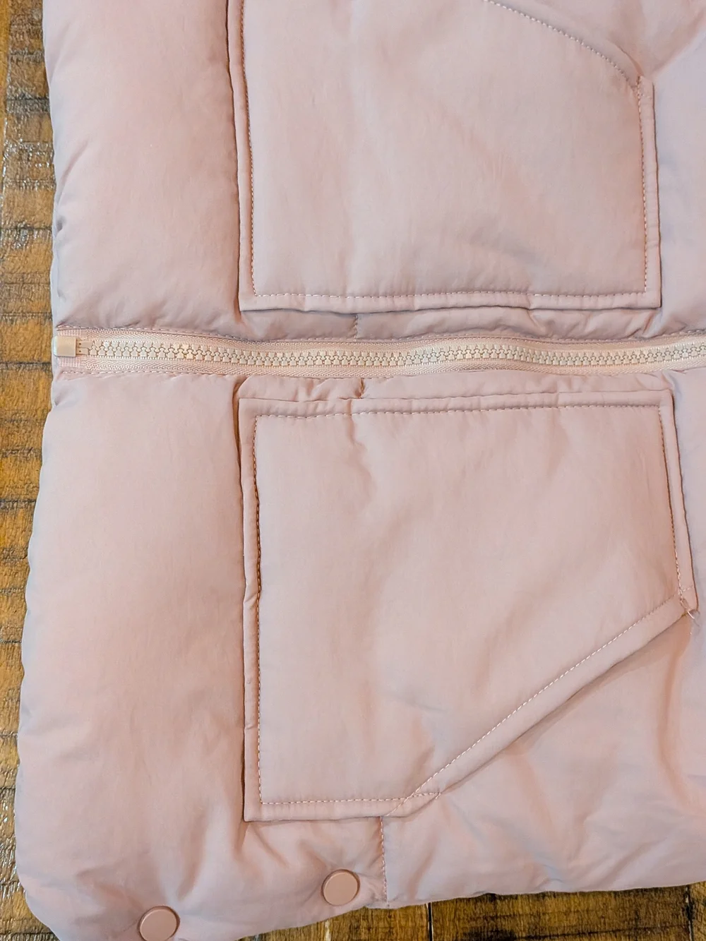 Zara Girls Hooded Puffer Vest - Light Pink Mauve, 4-5yrs NWOT